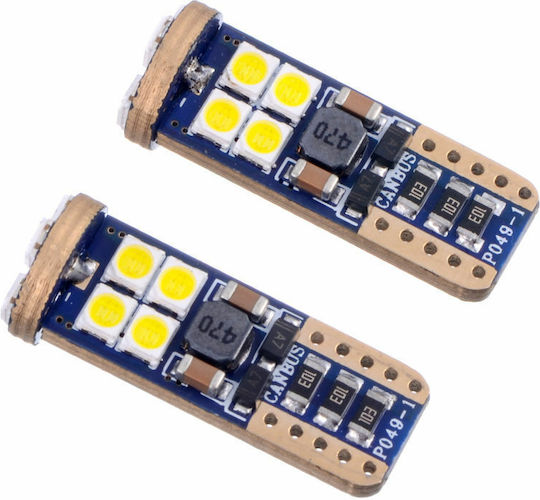 LM Digital Λάμπες Αυτοκινήτου T10 Canbus LED 6500K Ψυχρό Λευκό 12V / 10-30V 6W 2τμχ