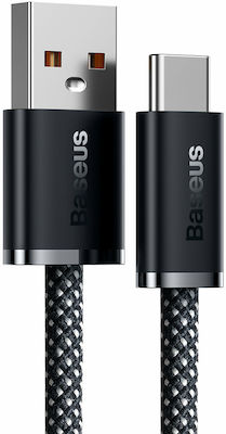 Baseus Tungsten Braided USB 2.0 Cable USB-C male - USB-A male 100W Black 2m (CALD000716)