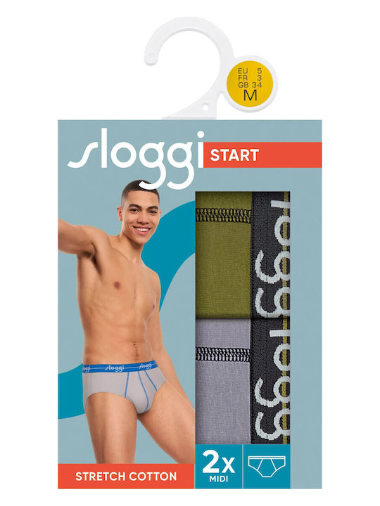 Start Midi Ανδρικά Σλιπ Grey/Olive 2Pack