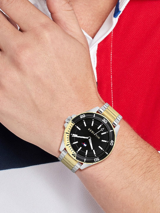 Tommy Hilfiger Logan Ρολόι Μπαταρίας με Μεταλλικό Μπρασελέ