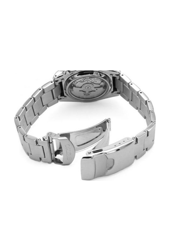 Seiko 5 Sports Men's Watch 43mm Automatic with Silver Metal Bracelet