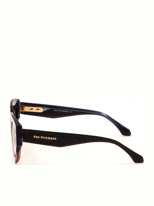 Ana Hickmann Feminini Ochelari de soare cu Multicolor Cadru și Roz Degrade Lentilă AH9376 C02