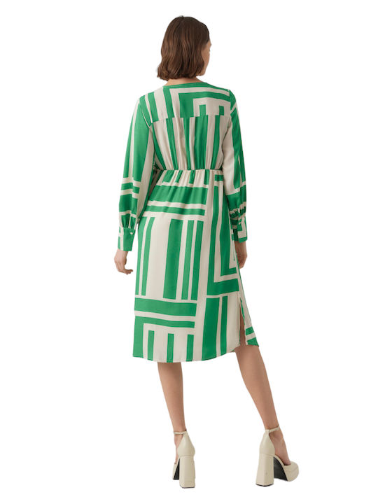 Brita Midi Dress Wrap Green