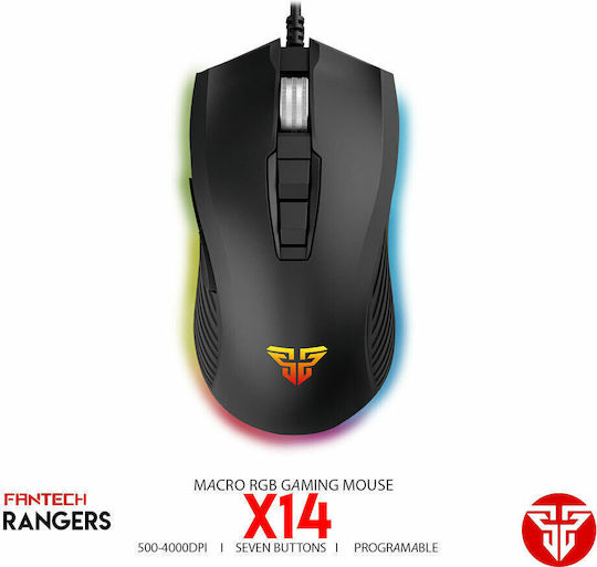 Yelandar Yelandar X14 RGB Gaming Mouse 4000 DPI Black