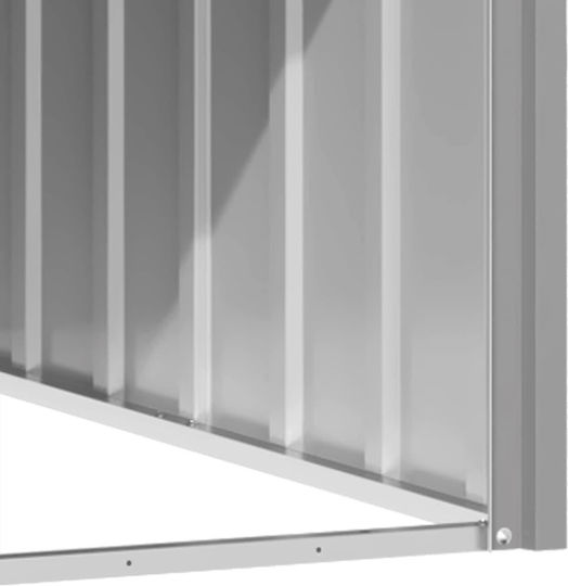 vidaXL Căsuță pentru Câine Metalic Pentru Exterior Gri 116.5x153x81.5cm