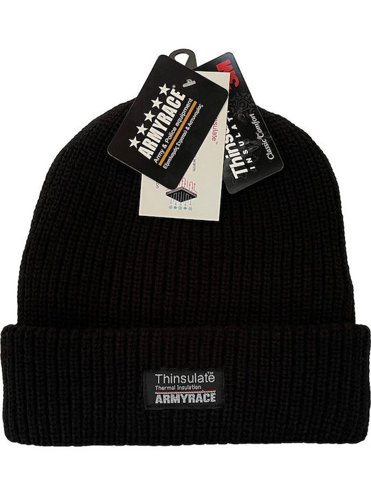 Beanie Unisex Beanie Knitted in Black color