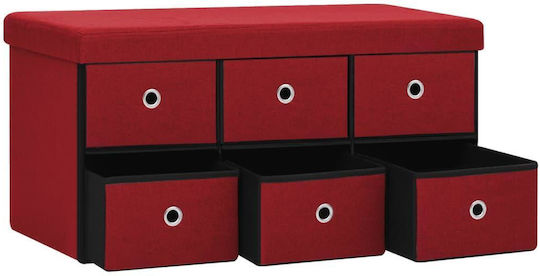 Fabric Shoe Organizer with 6 Shelves Bordeaux 76x38x38cm