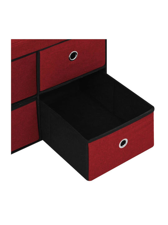 Lemnoasă Suport pentru pantofi cu 6 Rafturi Bordeaux L76xW38xH38cm