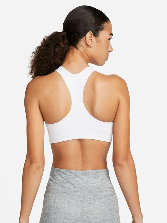 Nike Dri-Fit Swoosh Γυναικείο Αθλητικό Μπουστάκι White / Photo Dust