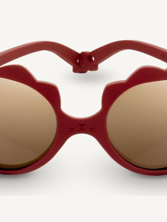 KiETLA Lion Unbreakable Baby Kids Sunglasses with Mirror Lenses Sienna for 1-2 Years