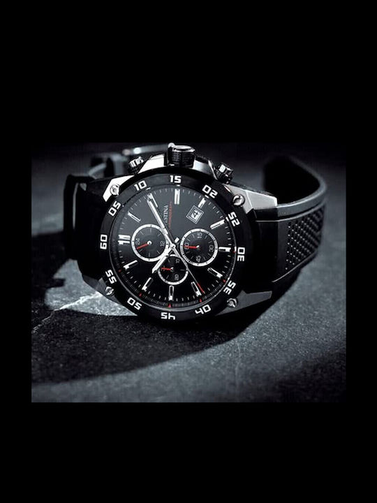 Festina Men's Watch 47mm Chronograph Battery with Black Rubber Strap