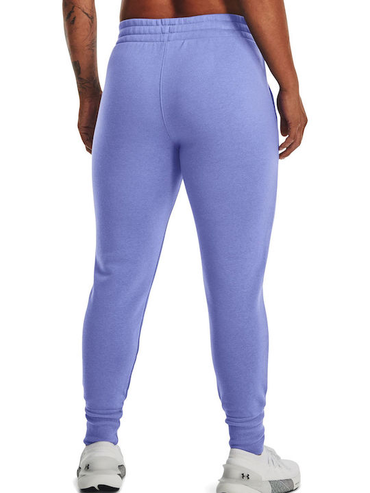 Under Armour Rival Women's Jogger Sweatpants Violet Fleece