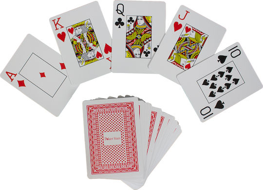 Pokeritems Texas Τράπουλα Πλαστική για Poker Κόκκινη