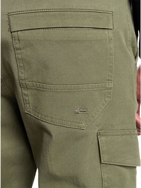 Pantaloni Elastic cu Croială Normală Kaki