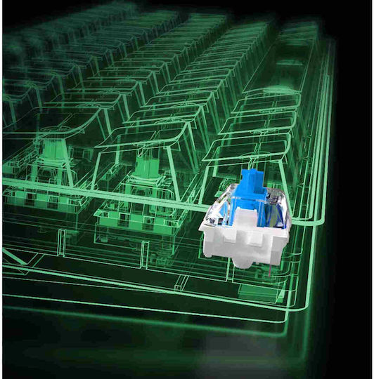 Sharkoon Skiller SGK50 S4 Gaming Mechanical Keyboard 60% with Kailh Blue switches and RGB lighting (English US) White