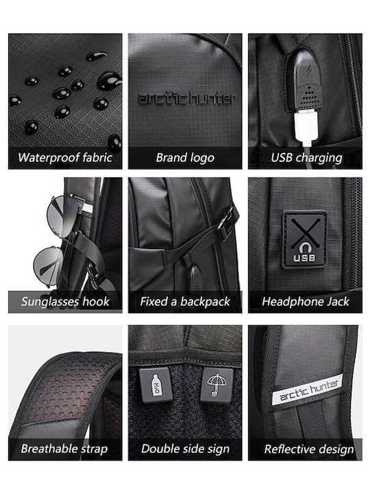 Arctic Hunter B00387 Waterproof Backpack Backpack for 15.6" Laptop Blue