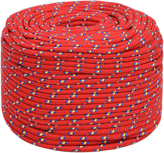 vidaXL Rope Knitted 8mm Red