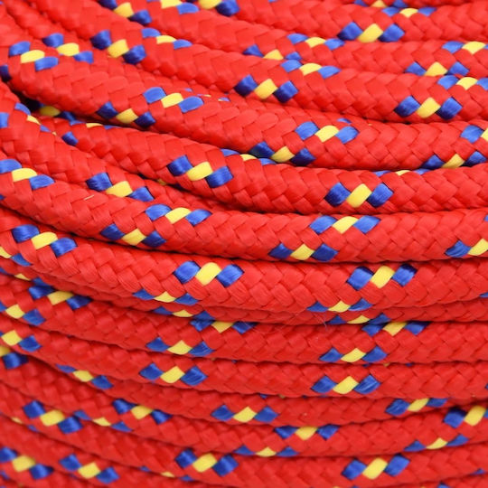 vidaXL Rope Knitted 8mm Red