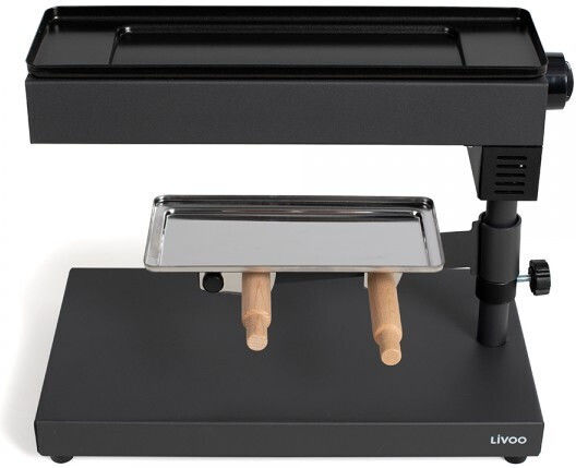 Livoo Tabletop Electric Grill Raclette Smooth Plate 600W with Adjustable Thermostat 38cmx29.5cmcm