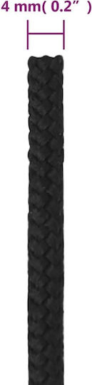 vidaXL Rope Knitted 4mm Black