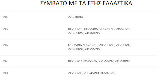 Auto Practic 74 Αντιολισθητικές Χιονοκουβέρτες Επιβατικού Αυτοκινήτου 2τμχ