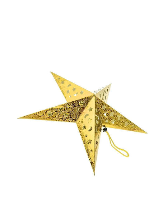 Christmas Plastic Star Ornament Gold