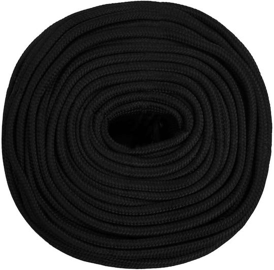 vidaXL Rope Diameter 6mm with Length 100m Black Work Rope Black 6mm 100m made of Polyester