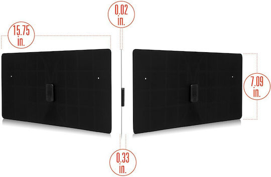 RGTech Monarch 50 Indoor TV Antenna (without power supply) Black Connection via Coaxial Cable