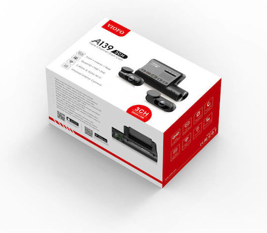 Viofo A139 3CH Σετ Κάμερα DVR Αυτοκινήτου 1440P Wi-Fi, GPS & Κάμερα Οπισθοπορείας