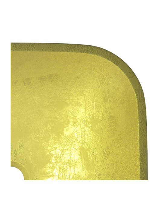 vidaXL Aufgesetztes Waschbecken Glas 42x42x14cm Gold