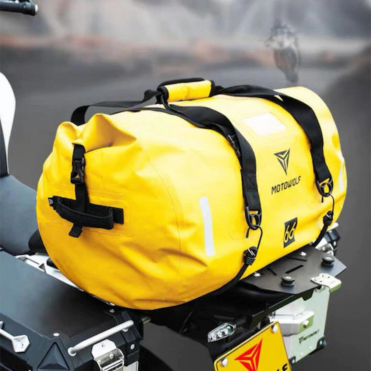 Motowolf MDL0701B Σάκος Ουράς Μοτοσυκλέτας Αδιάβροχος 66lt σε Κίτρινο Χρώμα