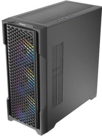 Antec AX90 Геймърско бюро Midi Tower Компютърна кутия със страничен прозорец и RGB осветление Черен