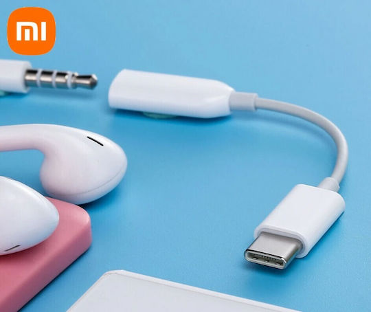 Xiaomi Конвертор USB-C мъжки към 3.5mm женски Бял 1бр 45010000031P