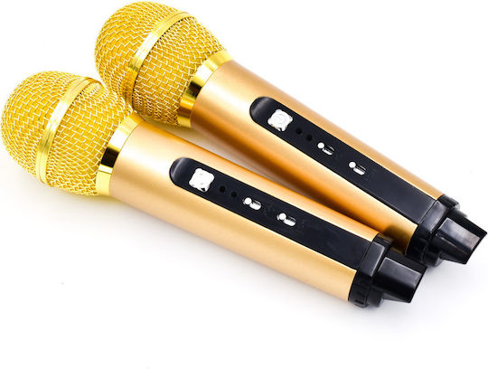 Ηχείο Karaoke με Ασύρματα Μικρόφωνα SDRD 305 Χρυσό
