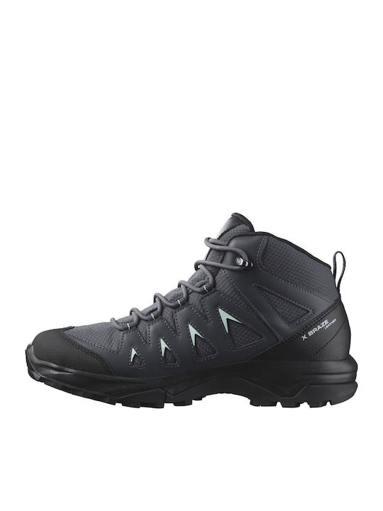 Salomon X Braze Mid GTX Women's Waterproof Hiking Boots with Gore-Tex Membrane Ebony India