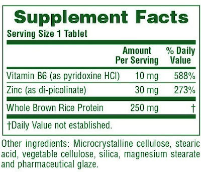 Nature's Plus Zinc Picolinate with Vitamin B6 120 tabs