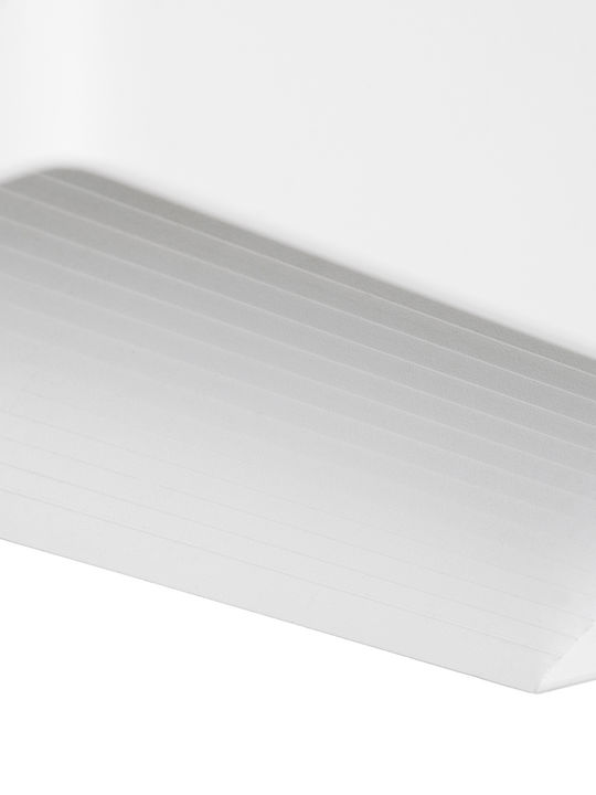 GloboStar Circoa Wandmontierte Außenbeleuchtung Deckenleuchte LED IP44 10W mit Warmweißem Licht Doppelstrahl 20x8x10cm