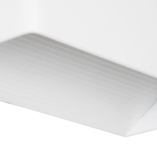 GloboStar Circoa Επιτοίχια Εξωτερική Πλαφονιέρα LED IP44 10W με Θερμό Λευκό Φως Διπλής Δέσμης 20x8x10εκ.