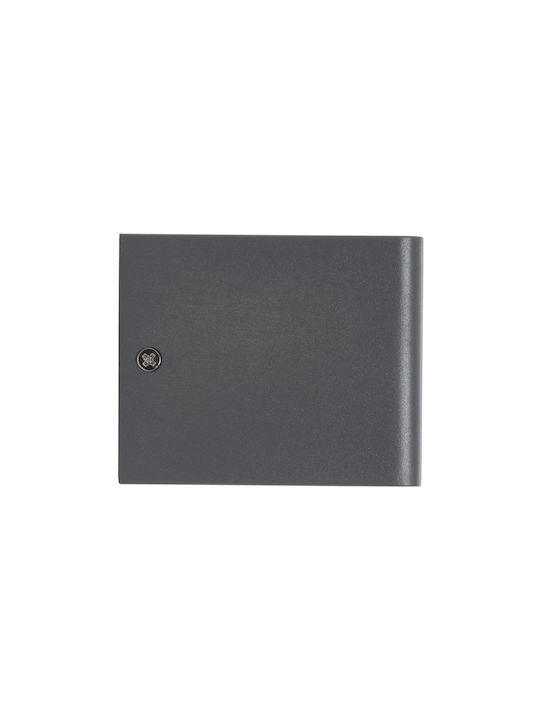 GloboStar Circoa Επιτοίχια Εξωτερική Πλαφονιέρα LED IP44 10W με Θερμό Λευκό Φως Διπλής Δέσμης 20x8x10εκ.