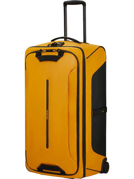 Samsonite Ecodiver Μεγάλη Βαλίτσα Ταξιδίου Υφασμάτινη Κίτρινη με 2 Ρόδες Ύψους 79εκ.