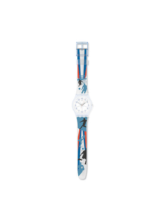 Swatch Soccer Fan Rubber Strap Blue 17mm