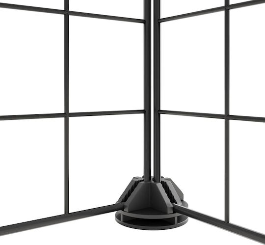 vidaXL Rodent Cage Pet Crate with 8 Panels & Door Black Steel Black 35x35x