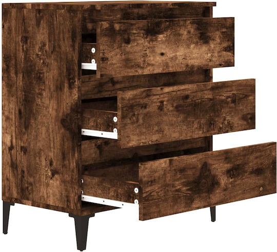 Wooden Bedroom Chest of Drawers with 3 Drawers 60x35x70cm