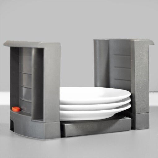Emuca Schrank-Geschirrständer Ambia Line 18,7cm Grau
