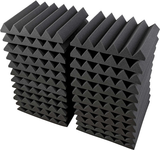 A2S Protection Ηχοαπορροφητικό Πάνελ (24τμχ) σε Σχέδιο Wedge 30.5cm x 30.5cm x 50mm