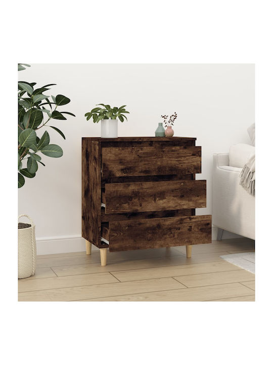 Wooden Chest of Drawers with 3 Drawers 60x35x70cm