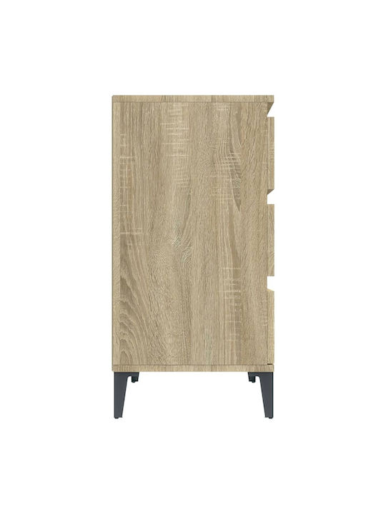 Wooden Chest of Drawers with 3 Drawers 60x35x70cm