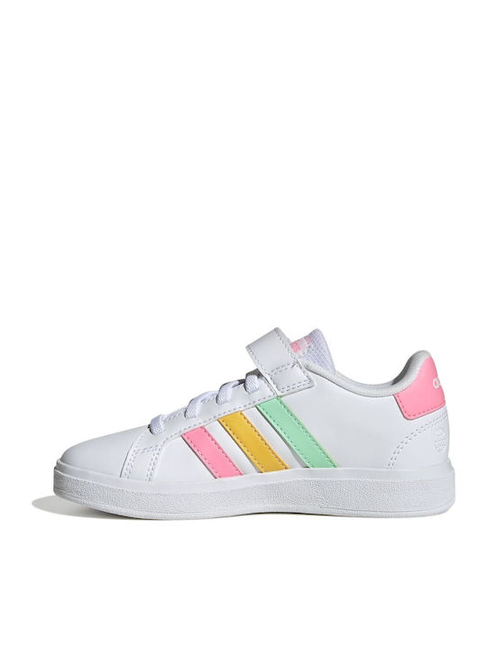 Grand Court GRAND COURT 2.0 Kids Sneakers with Scratch Cloud White / Pulse Mint / Beam Pink