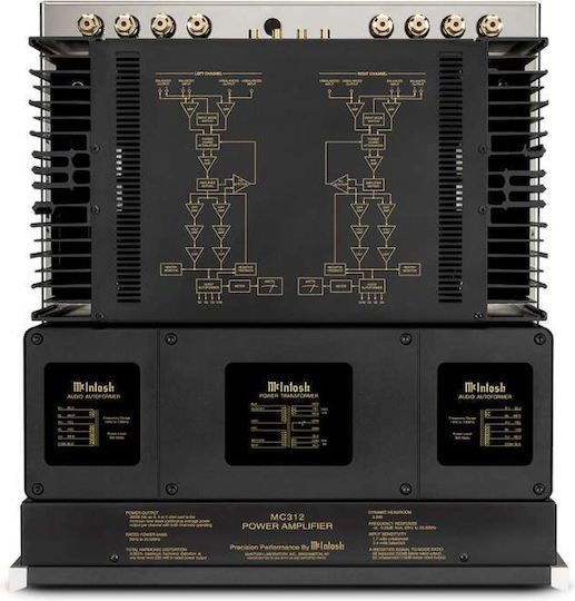 McIntosh MC312 Усилвател на мощност Hi-Fi усилвател Stereo 17620 Черен