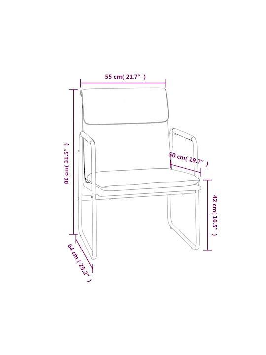 Visitor Armchair Σκούρο Πράσινο 55x64x80cm